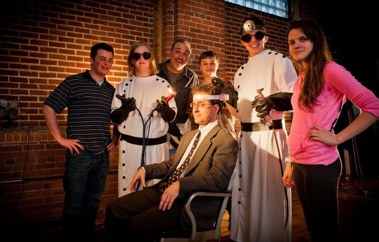 The Boston Teen Acting Troupe production team on set