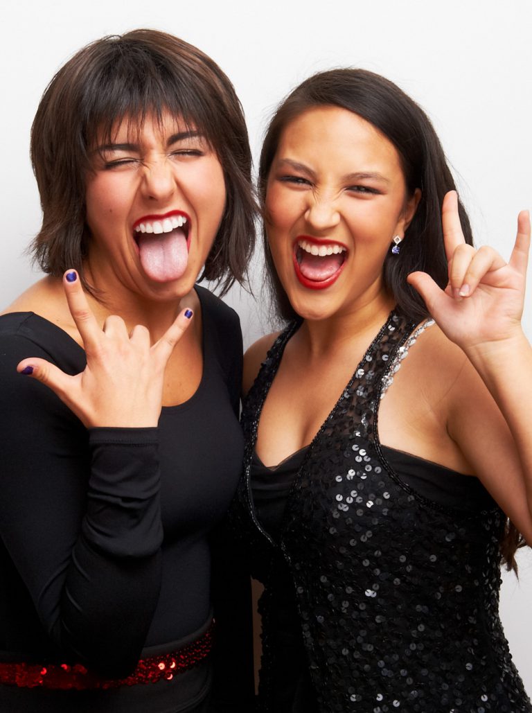 Colie and Tana rock on at the Mixed Emotions Photo Shoot