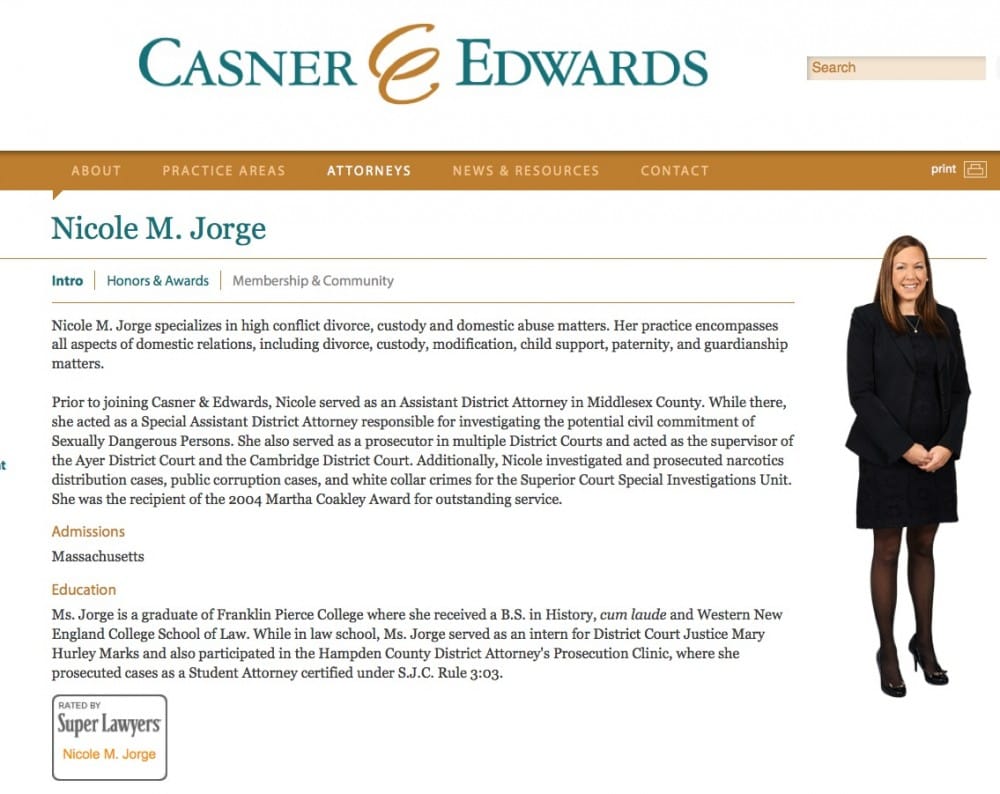 Law Firm Bio Page