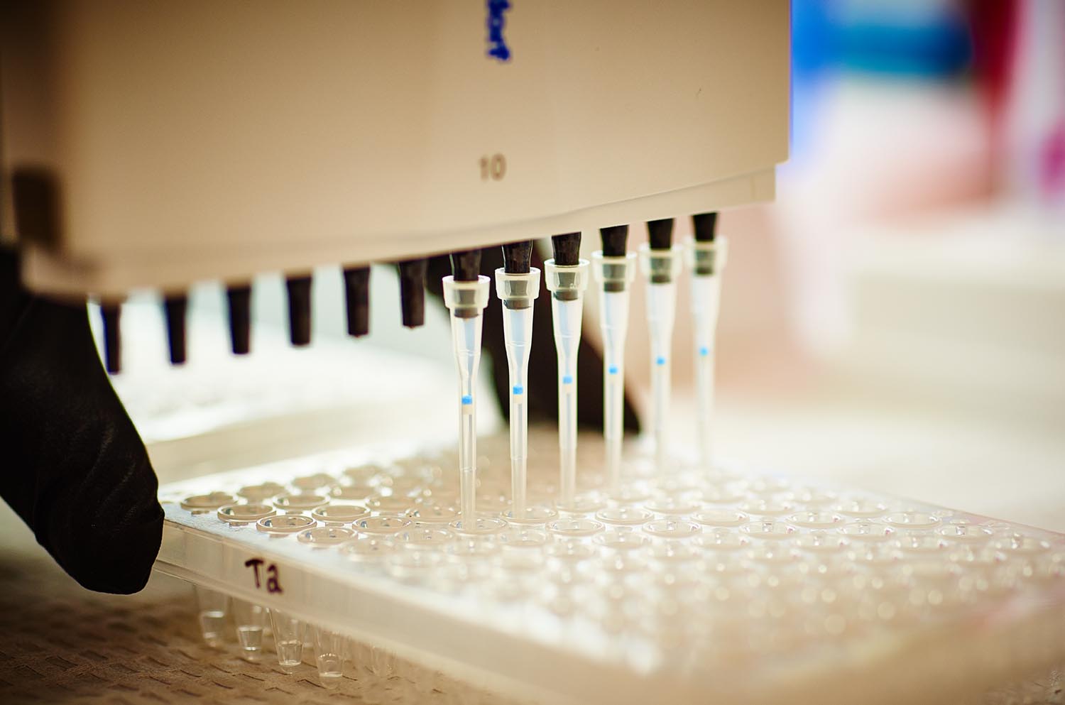 pipette machine with multiple well tray