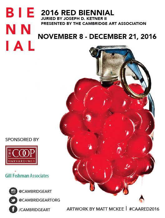 Cambridge 2016 Red Biennial invite with Cherry Bomb!