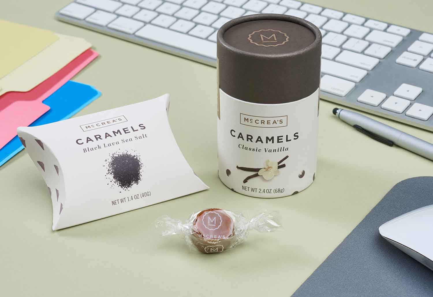B2B caramel product photography session