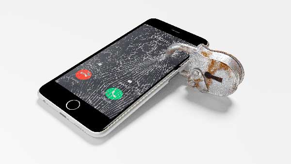 The lock on the smart phone