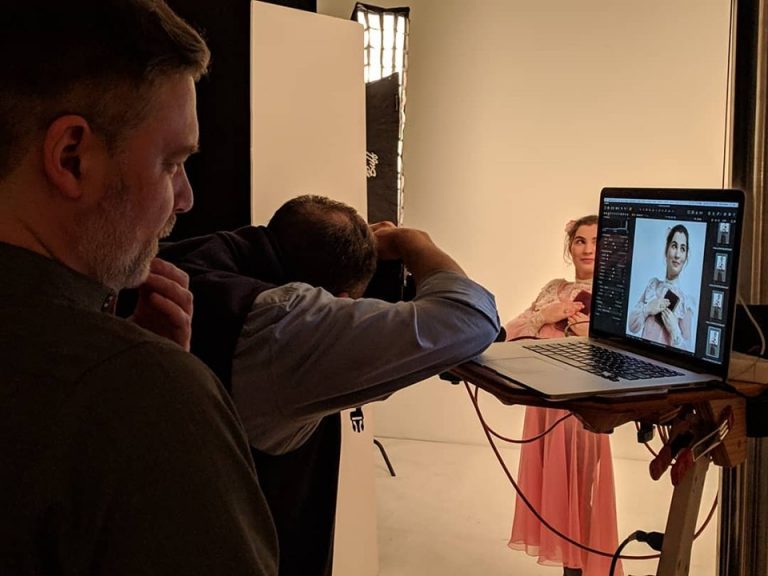 behind the scenes on the Earnest Shoot