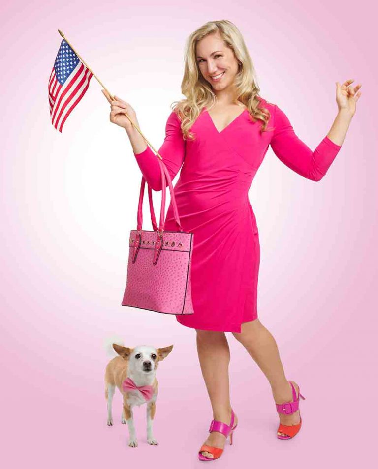 Amanda Casale as Elle Woods, Footlight Club's production of Legally Blonde
