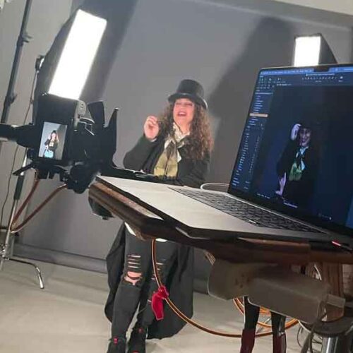 Klodjana on Set for Jekyll and Hyde, behind the scenes by Sophia Fortuna