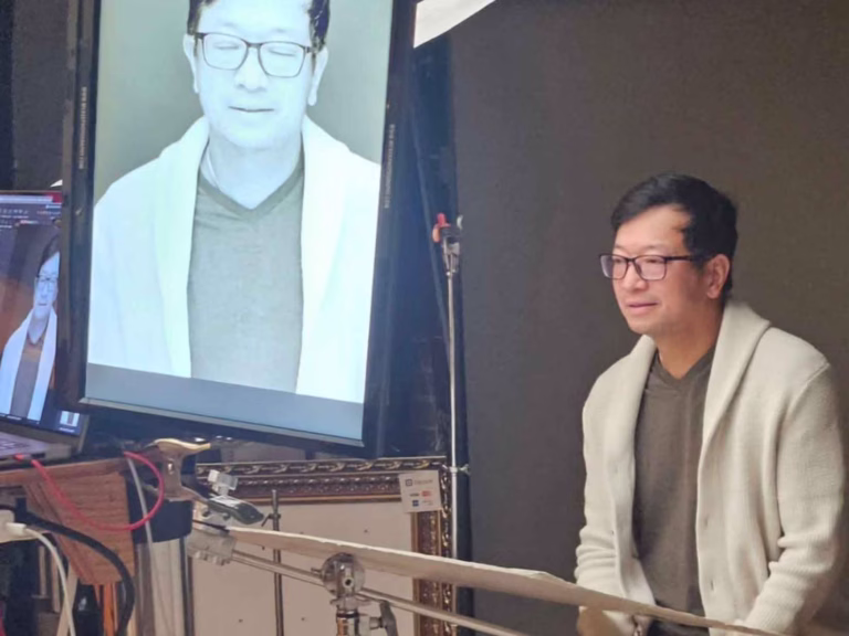 Michael on set